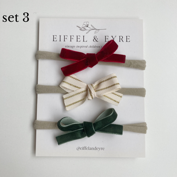 Holiday Collection | Festive Hair Bow Set