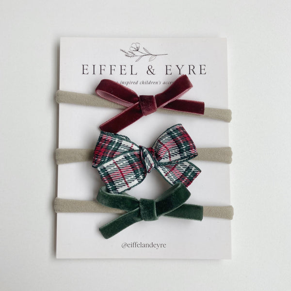 Holiday Collection | Festive Hair Bow Set
