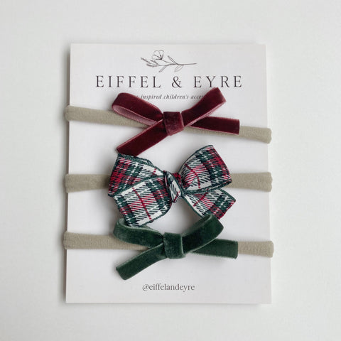 Holiday Collection | Festive Hair Bow Set