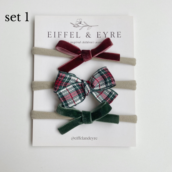 Holiday Collection | Festive Hair Bow Set