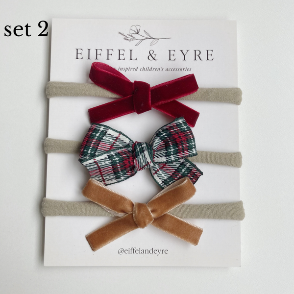 Holiday Collection | Festive Hair Bow Set